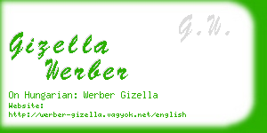 gizella werber business card